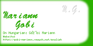 mariann gobi business card